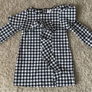 Zara gingham black and white dress Size 7